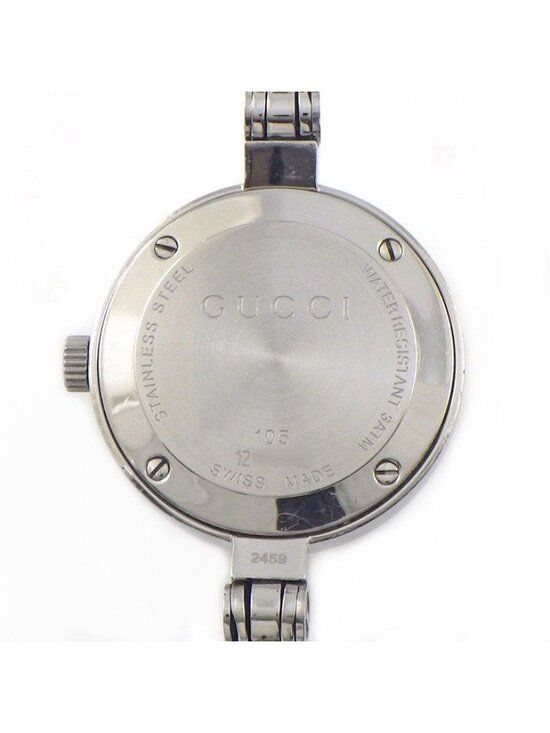 Gucci Watch Bangle 105 Sherry Line SS Quartz Analog
